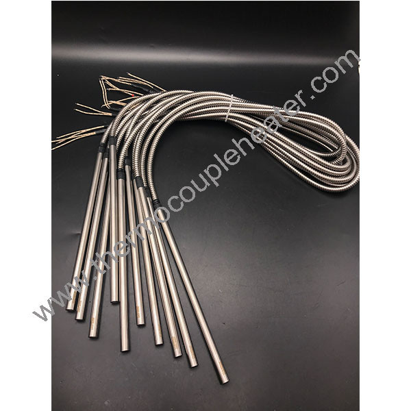 Stainless Steel Cartridge Heater With Nickel Wire Covered With Flexible Metal Sleeve