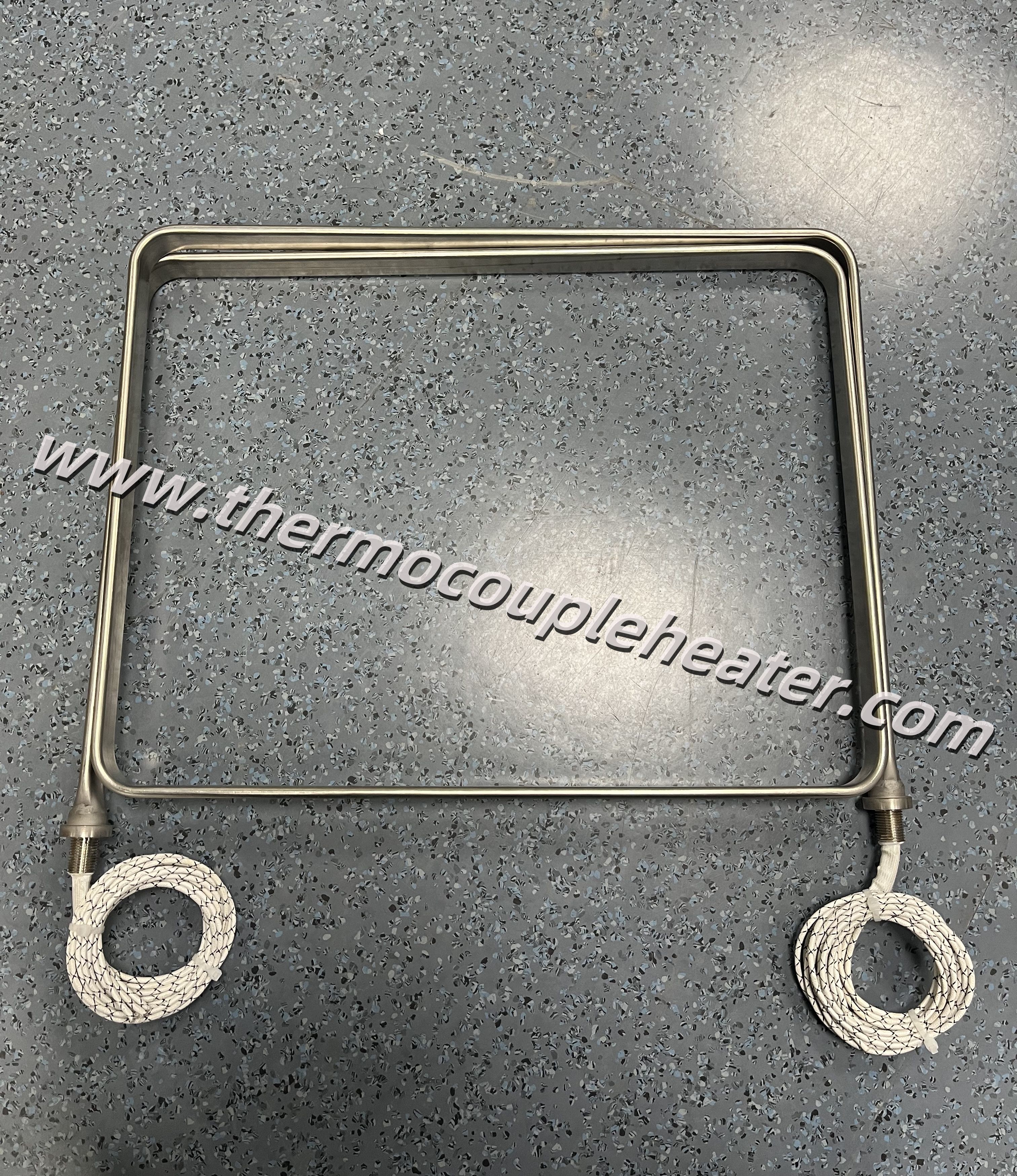 High Power Flat Tubular Heating Element Oil Heater Side Mounted