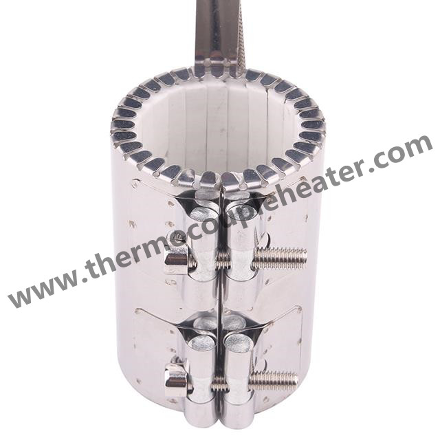 SS304 Sheath Nichrome Resistance Wire Ceramic Band Heaters For Plastic Industry