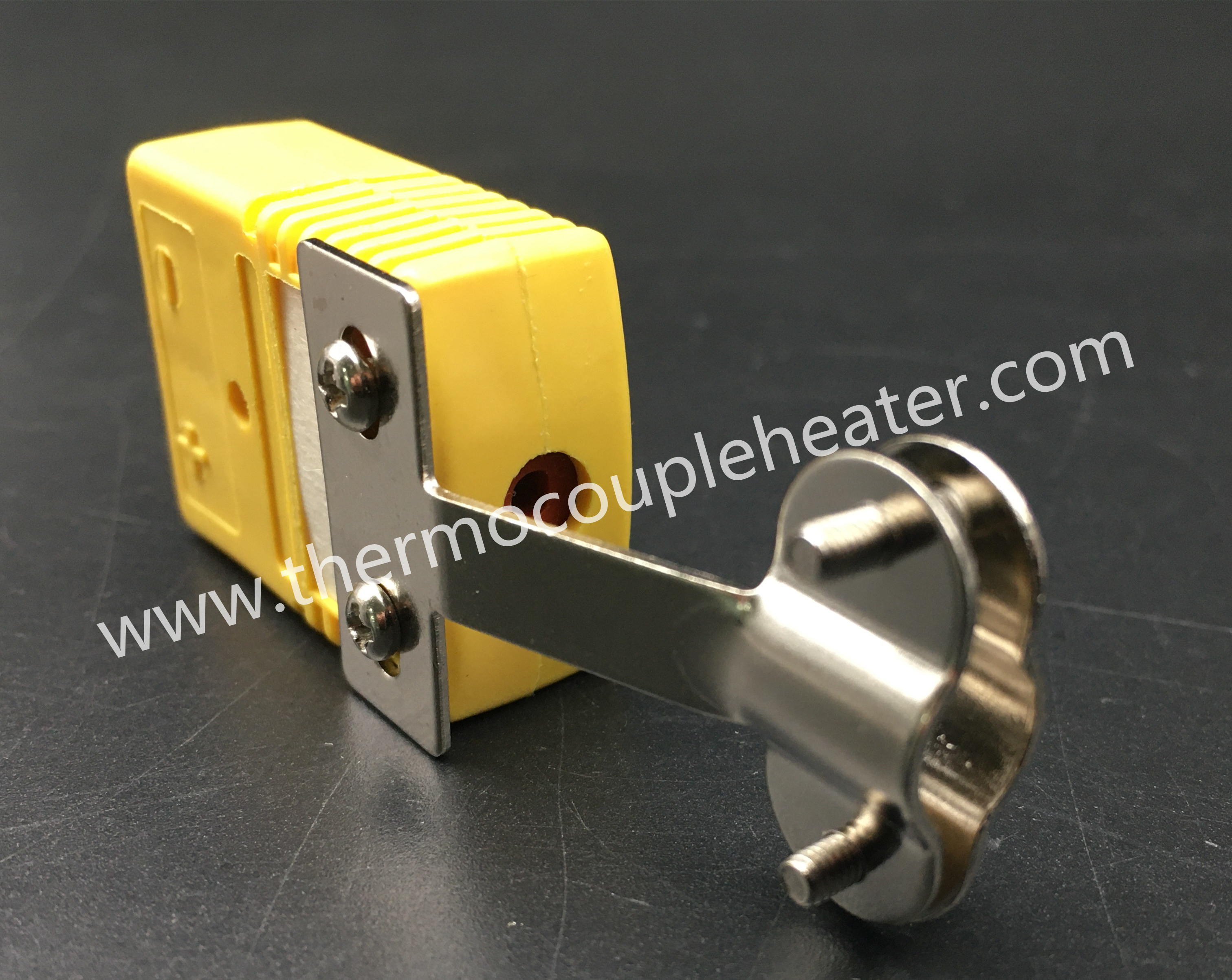 2 Pin RTD Circuit Standard Thermocouple Connector With Steel Wire Clamp