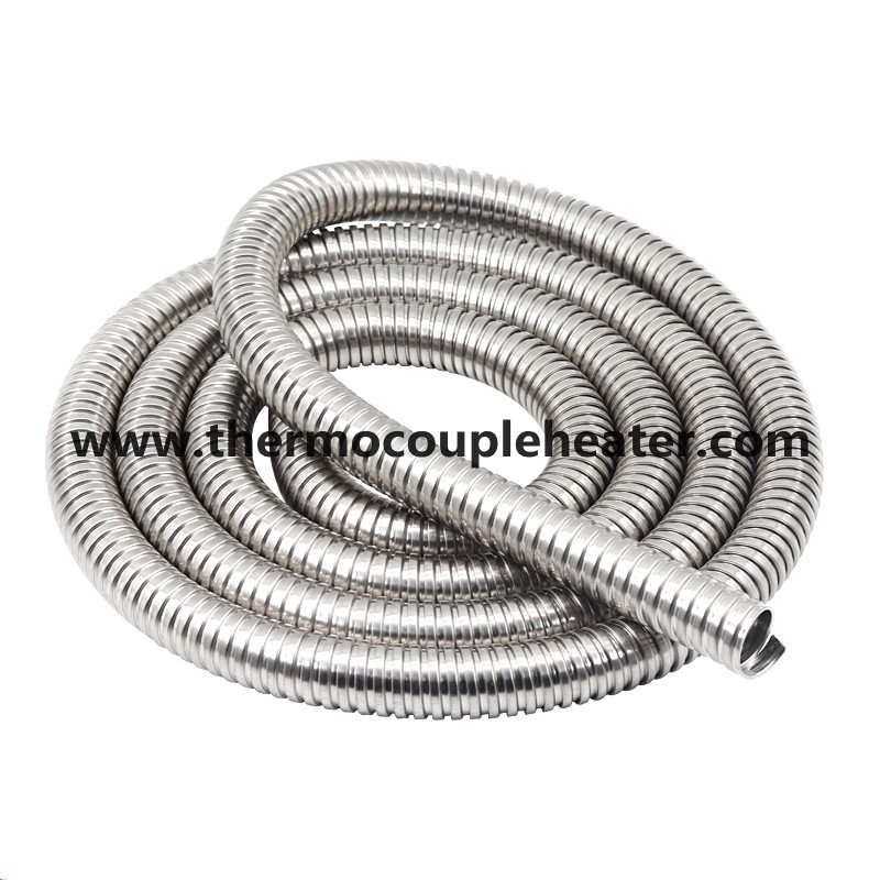 SUS304 / 321 / 316L Threaded Corrugated Hose Pipe Sleeve For Cable Protection