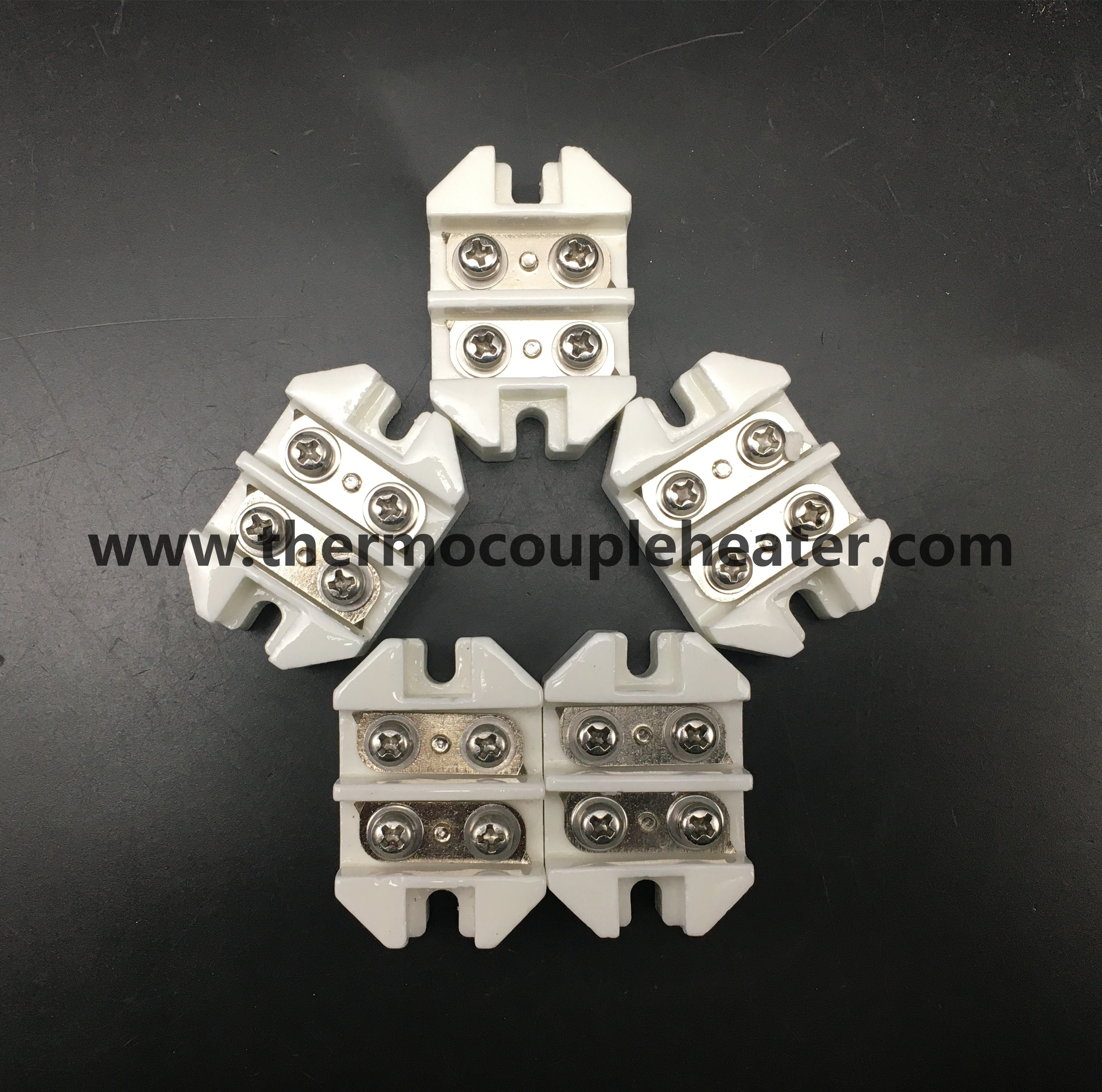 High Temperature Ceramic Connector White Glazed 250V - 25A