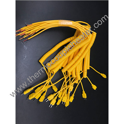 Spring Coiled Retractable Sensor Cable For Thermocouple, RTD And Thermistor