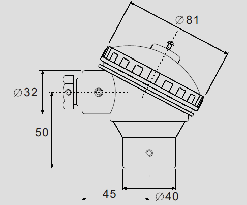 Temperature Sensor Accessories Thermocouple Connection Head KNE Aluminium ADC12