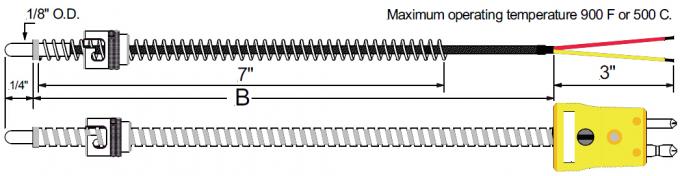 Type K Miniature Adjustable Bayonet Thermocouple For Plastic Industry