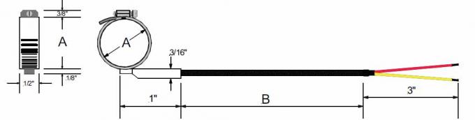 SS Hoop Pipe Clamp Thermocouple Type K For Petroleum Chemical Industry