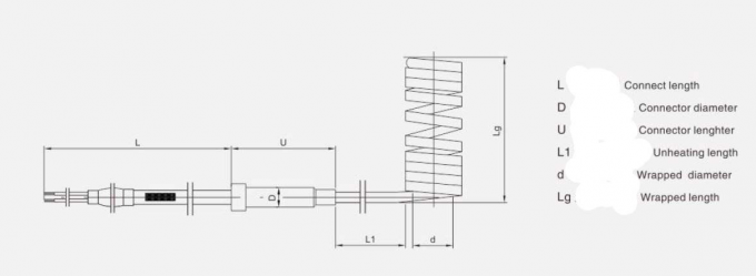 Professional Copper Hot Runner Heaters Coil 1000mm Lead Wire Length