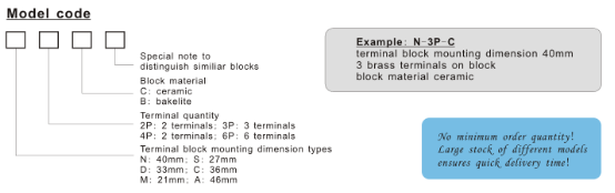 Pressional Thermocouple Components RTD Terminal Block Black Colour