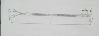 Type K M6 Screw Threaded Thermocouple Temperature Sensor , SS Braid Lead Wire