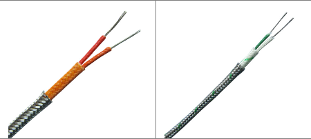 24 AWG Fiberglass SS Braided Thermocouple Extension / Compensation Wires