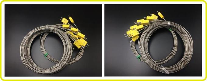12-480V Electric RTD Thermocouple With Plugs , 3.0mm Mineral Insulated Cable