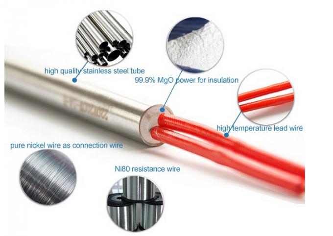 Tubular Electric Industrial Cartridge Heater With Thermocouple Customized