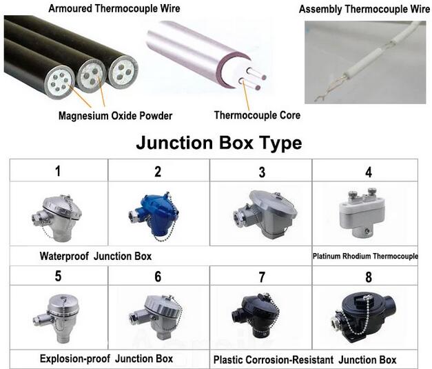 Assembly Thermocouple RTD With K E J B R S Type Thermocouple With Plug