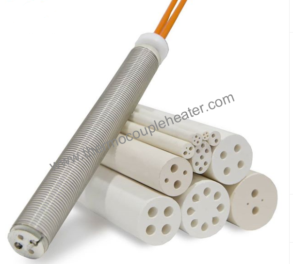 98.3 - 99.9% MgO Ceramic Tube 2 4 Holes For Cartridge Heater