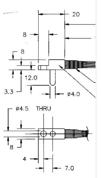 Hot Runner Manifold Measurement Temperature Sensor Thermocouple With Kapton Cable