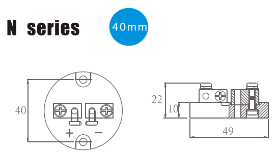 Ceramic Terminal Block N-3P-CT Diameter 49mm easy to install