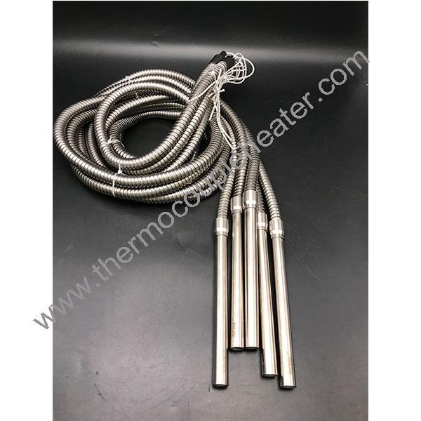 High Density Stainless Steel Cartrid Heating Element New Automatic Cartridge Heater Armoured Cable