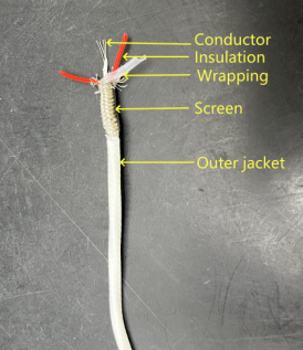 Pt100 RTD Extension Cable With Teflon Insulation And SS Braided Shielding
